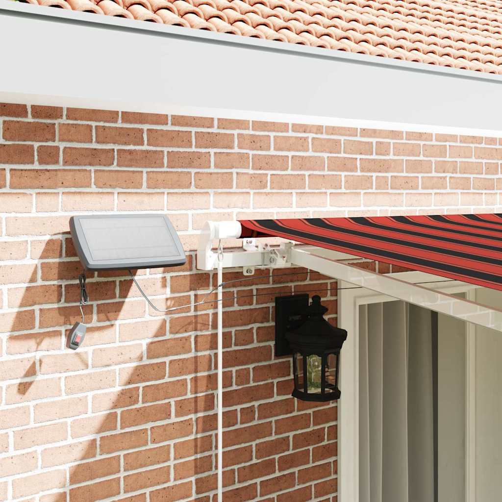 Utrækkelig markise med solcelle LED