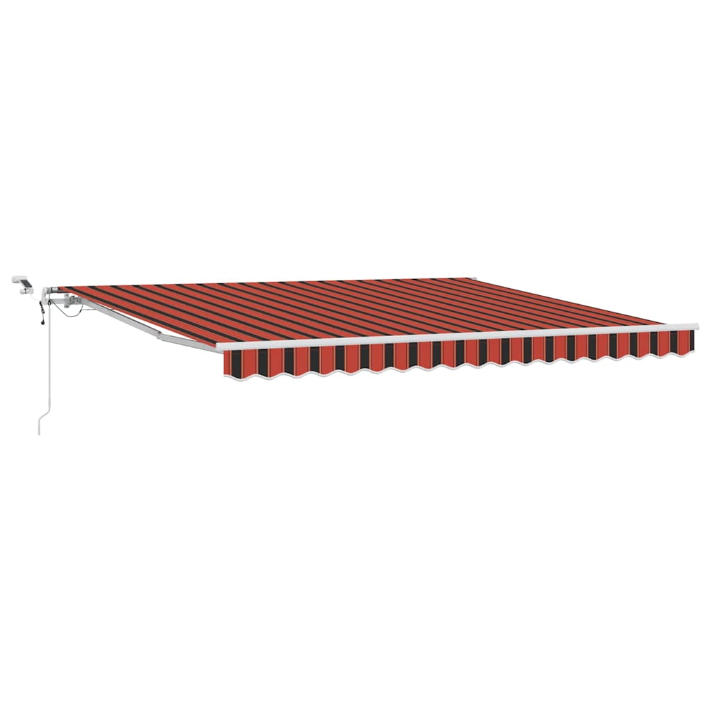 Udtrækkelig markise Orange og Brun 400 × 350 cm Polyester
