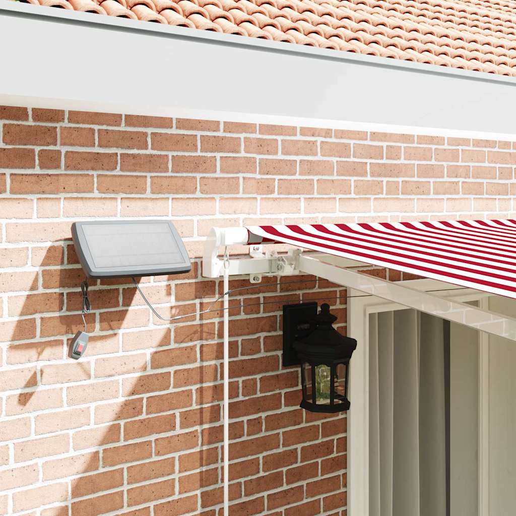 Utrækkelig markise med solcelle LED