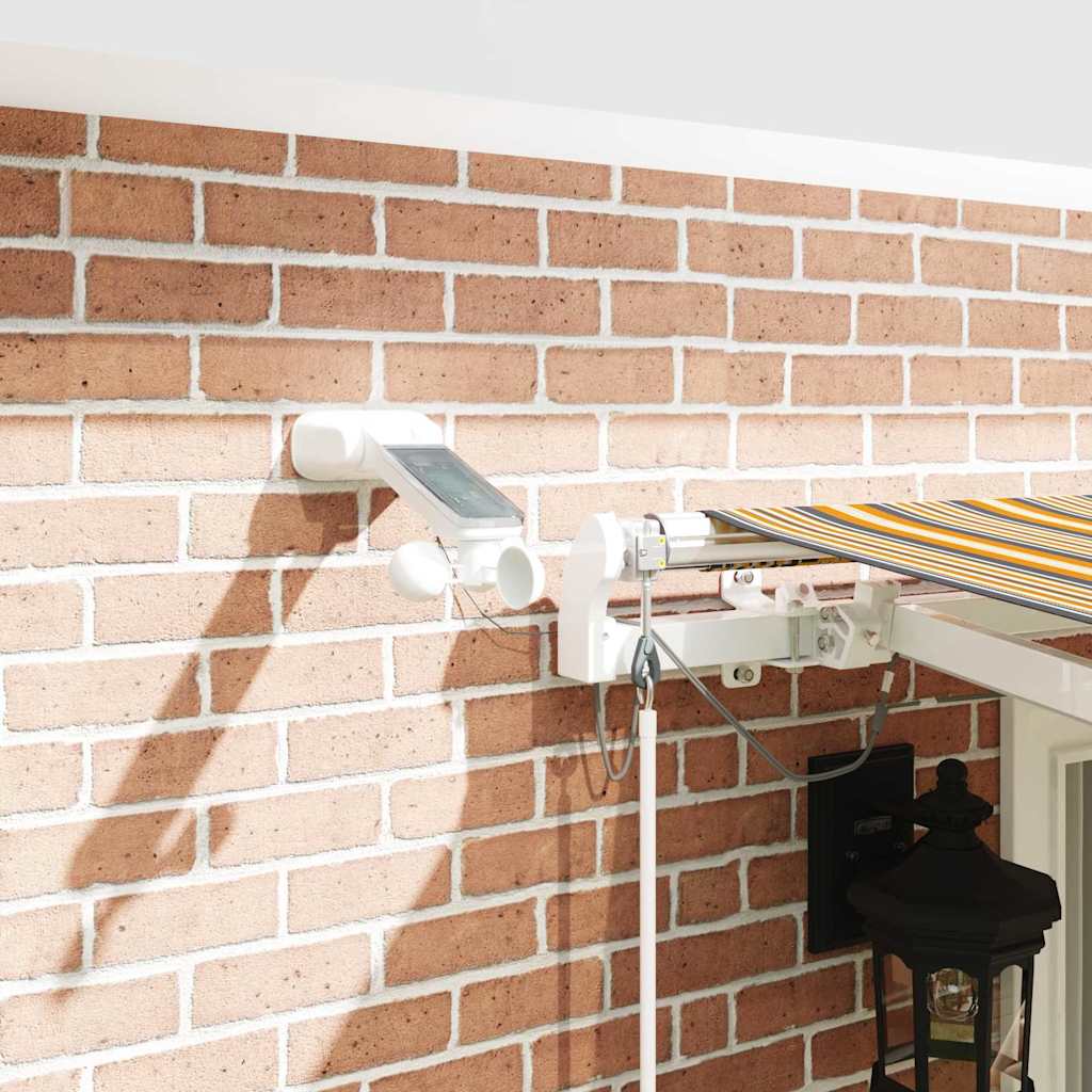 Udtrækkelig markise Flerfarvet 400 × 350 cm Polyester