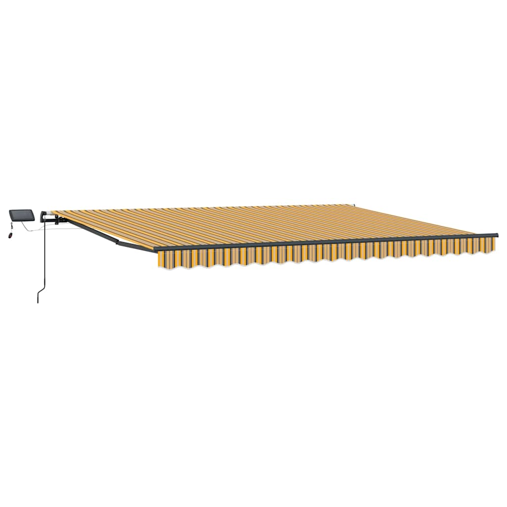 Udtrækkelig markise Flerfarvet 400 × 350 cm Stof og aluminium