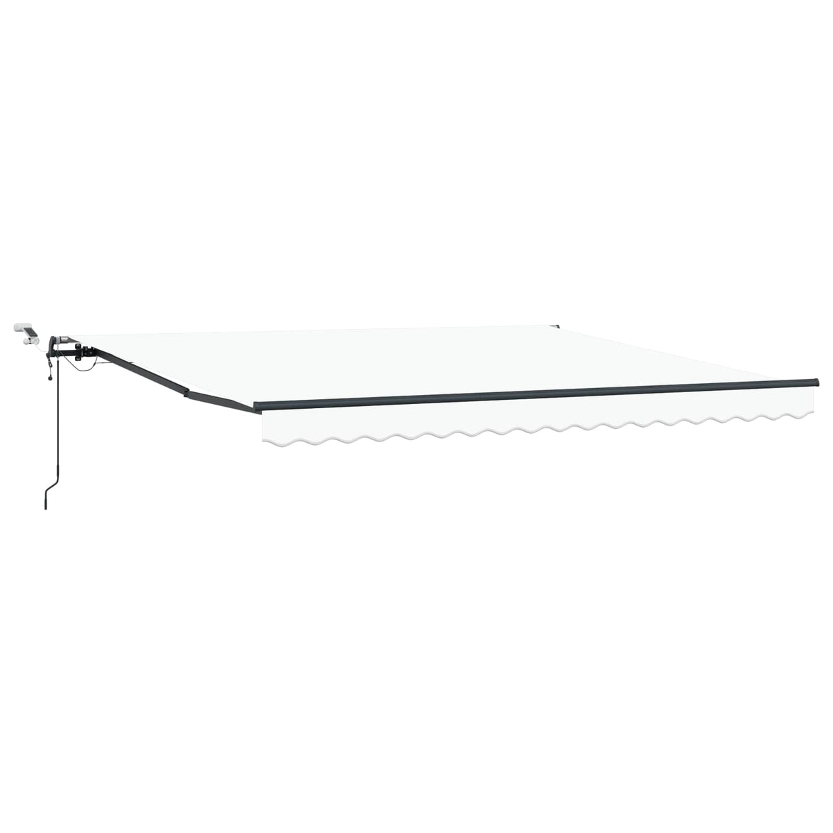 Udtrækkelig markise Hvid 400 × 350 cm Polyester