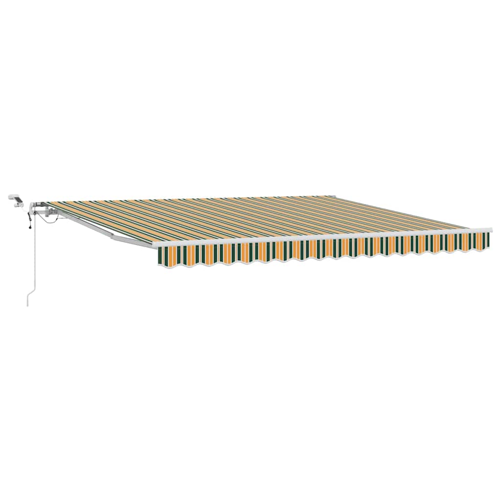 Udtrækkelig markise Grøn og Gul 400 × 350 cm Polyester