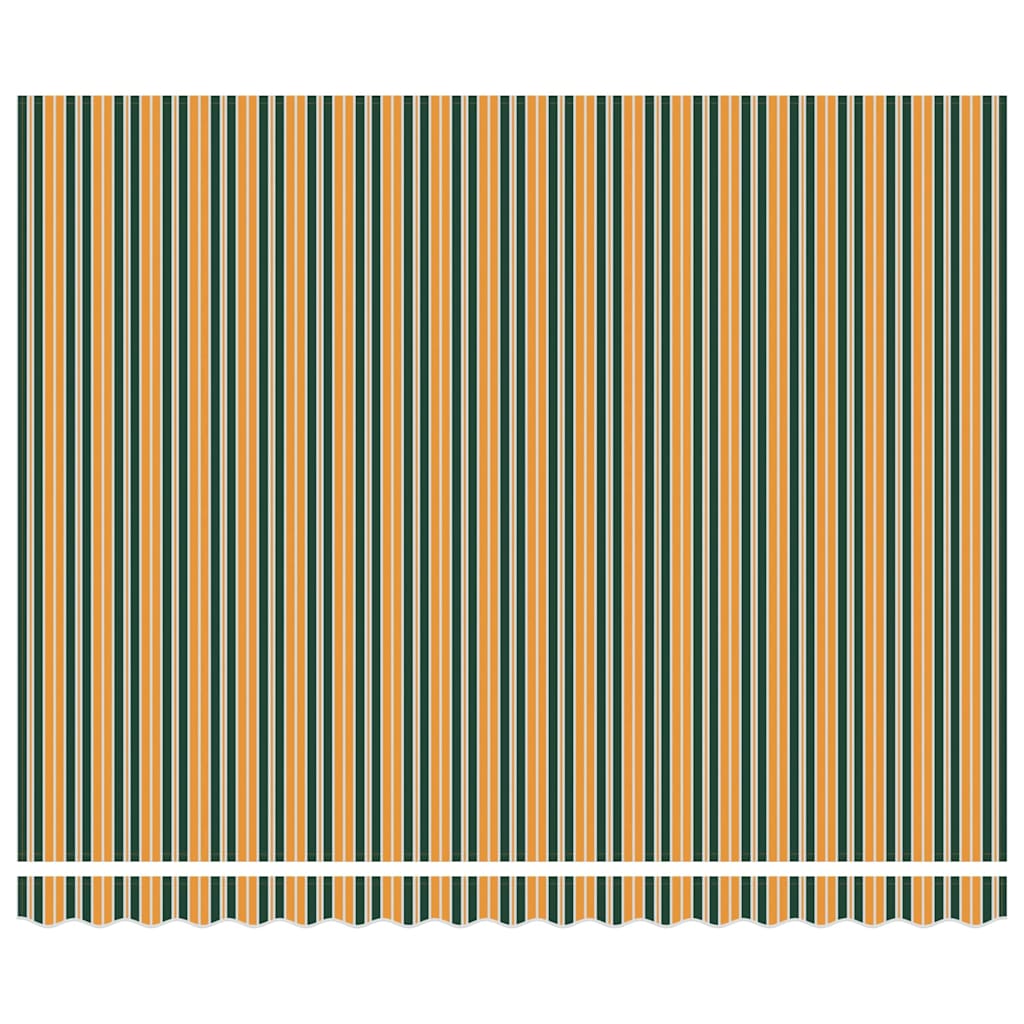 Udtrækkelig markise Grøn og Hvid 400 x 350 x 165 cm