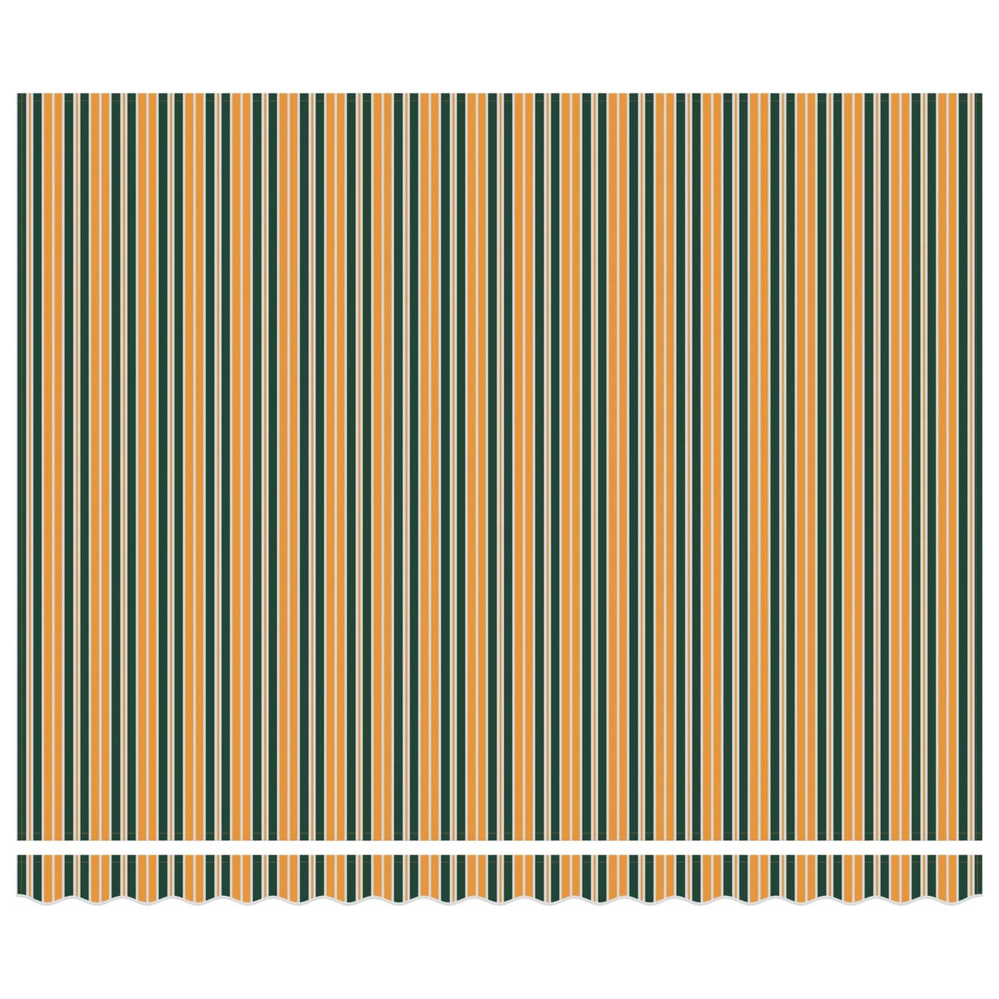 Udtrækkelig markise Grøn og Hvid 400 × 350 cm Polyester