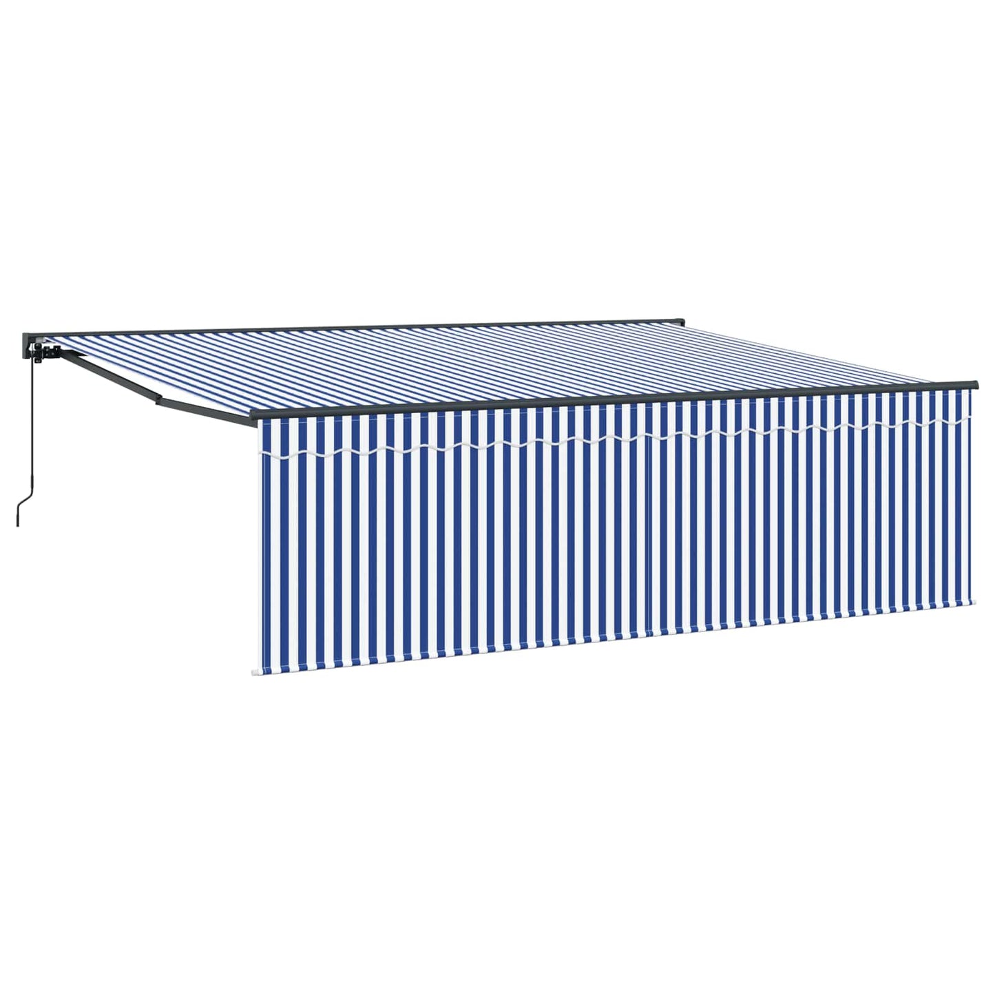 Udtrækkelig markise Blå og Hvid 400 × 300 cm