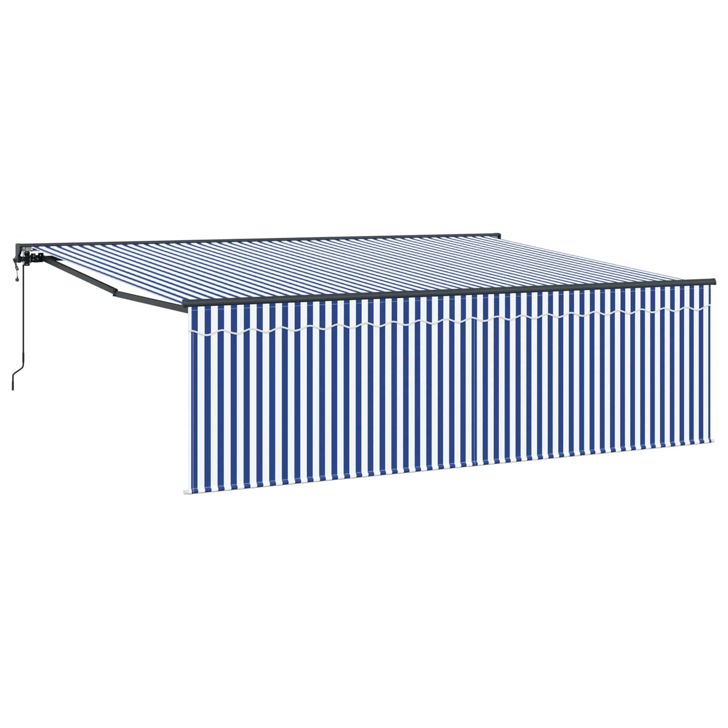 Udtrækkelig markise Blå og Hvid 400 × 300 cm