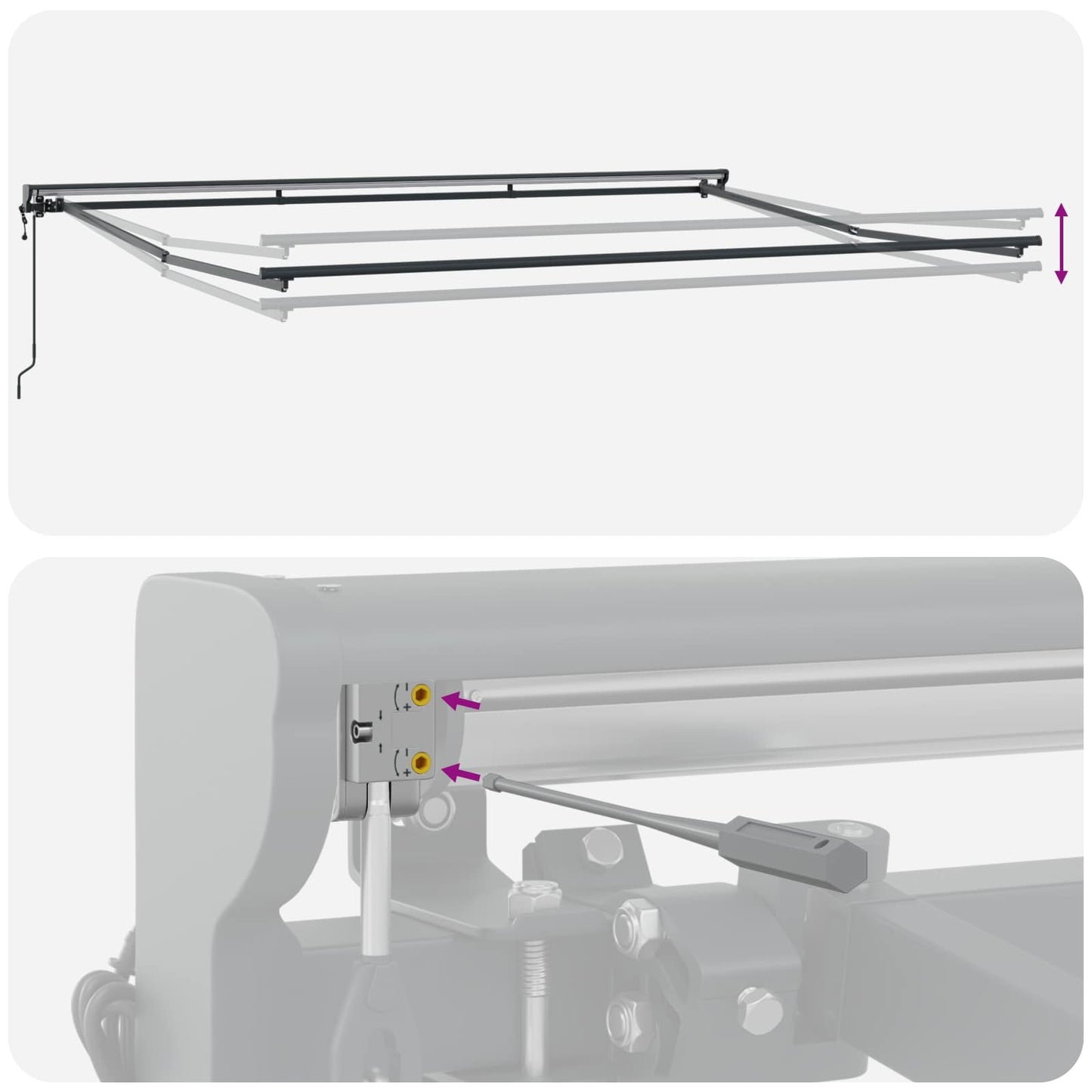 Markiseramme Cremefarvet 450 × 300 cm
