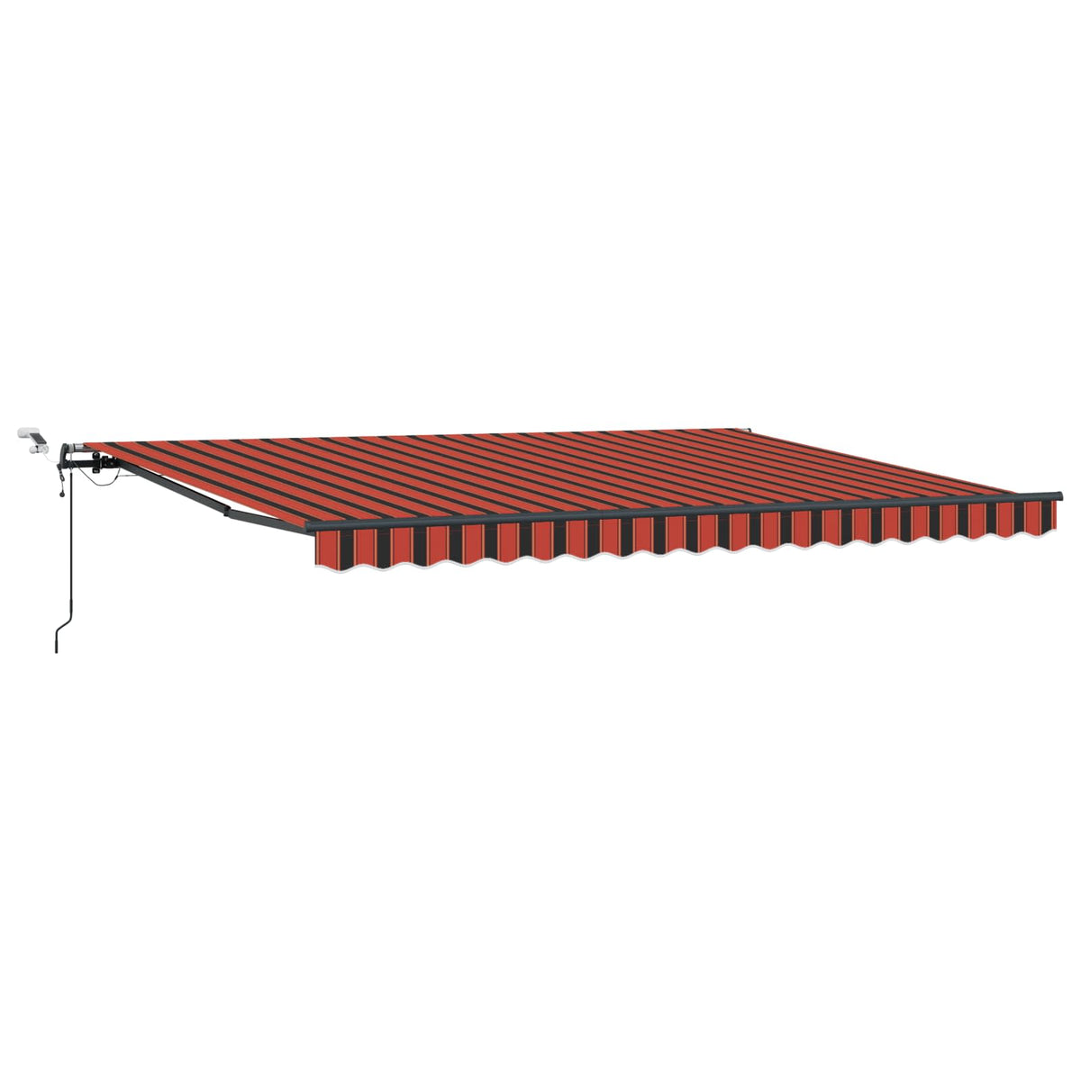 Udtrækkelig markise orange og brun 450 × 300 cm Polyester