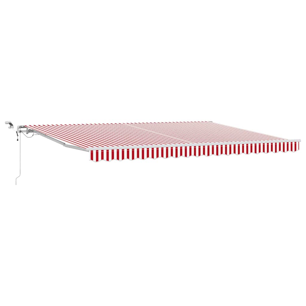 Udtrækkelig markise Rød og Hvid 450 × 300 cm Polyester