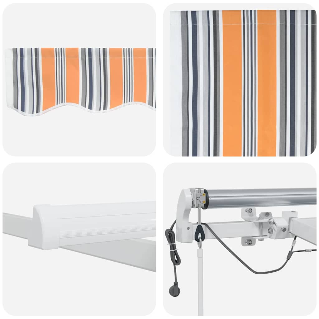 Udtrækkelig markise Flerfarvet 450 × 300 cm Polyester