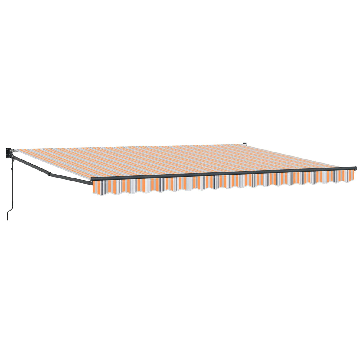 Udtrækkelig markise Flerfarvet 450 × 300 cm Polyester og metal