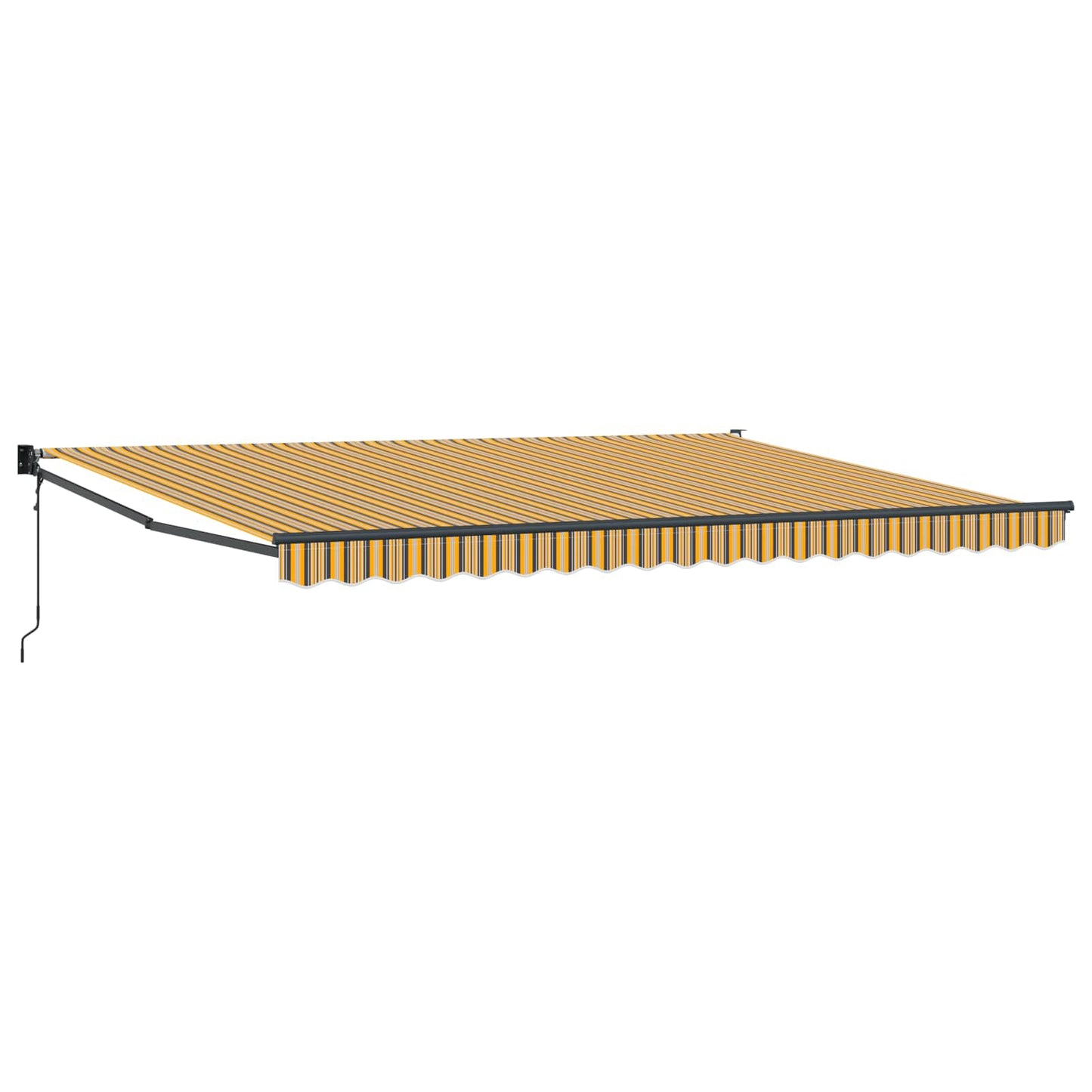 Udtrækkelig markise Flerfarvet 450 × 300 cm Polyester og metal
