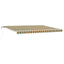 Udtrækkelig markise Grøn og gul 450 × 300 cm Stof og aluminium