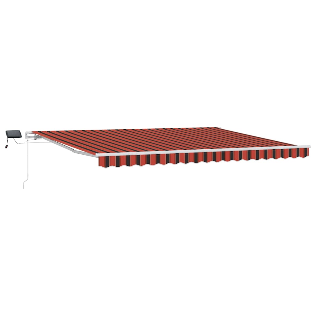 Udtrækkelig markise orange og brun 450 × 350 cm