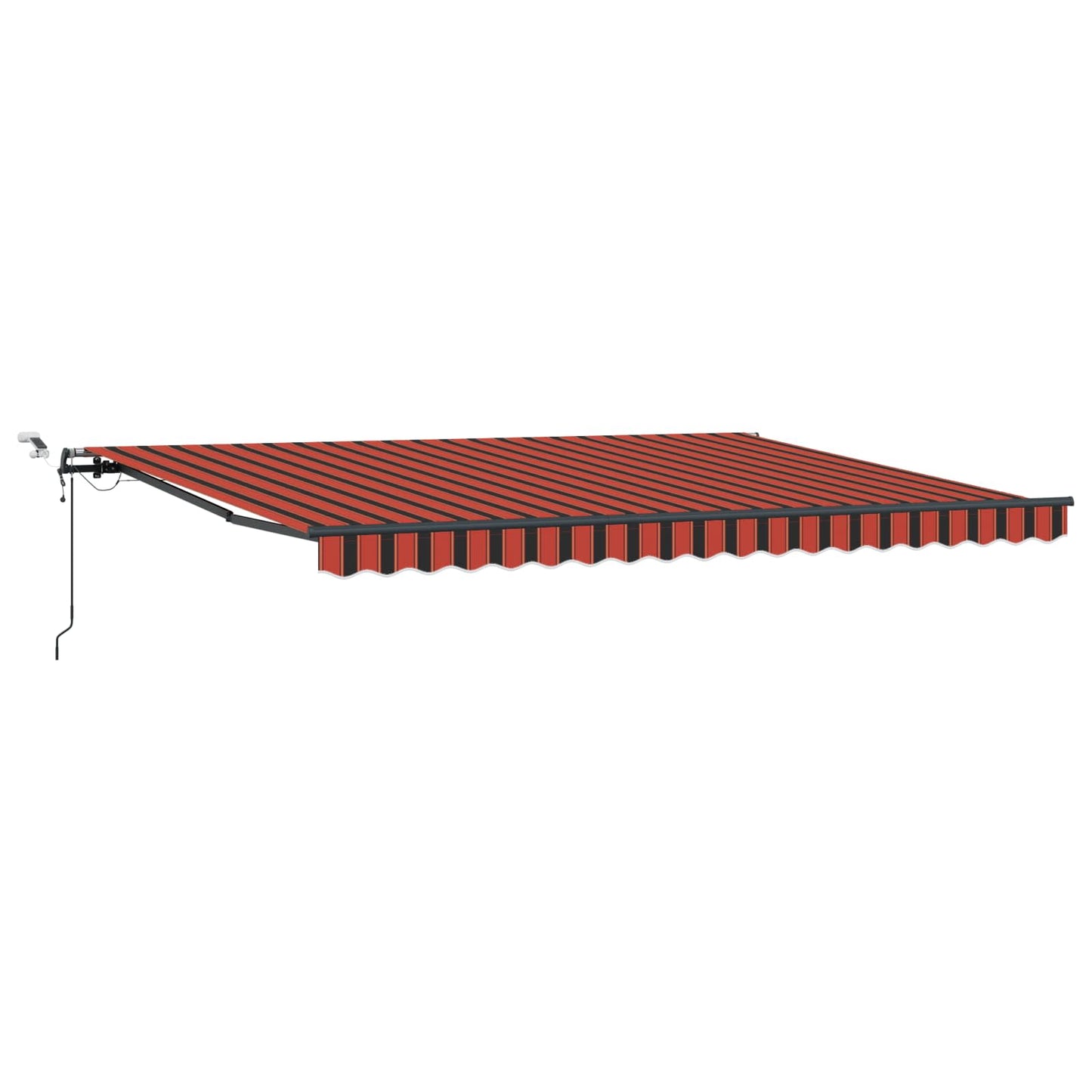 Udtrækkelig markise orange og brun 450 × 350 cm Polyester