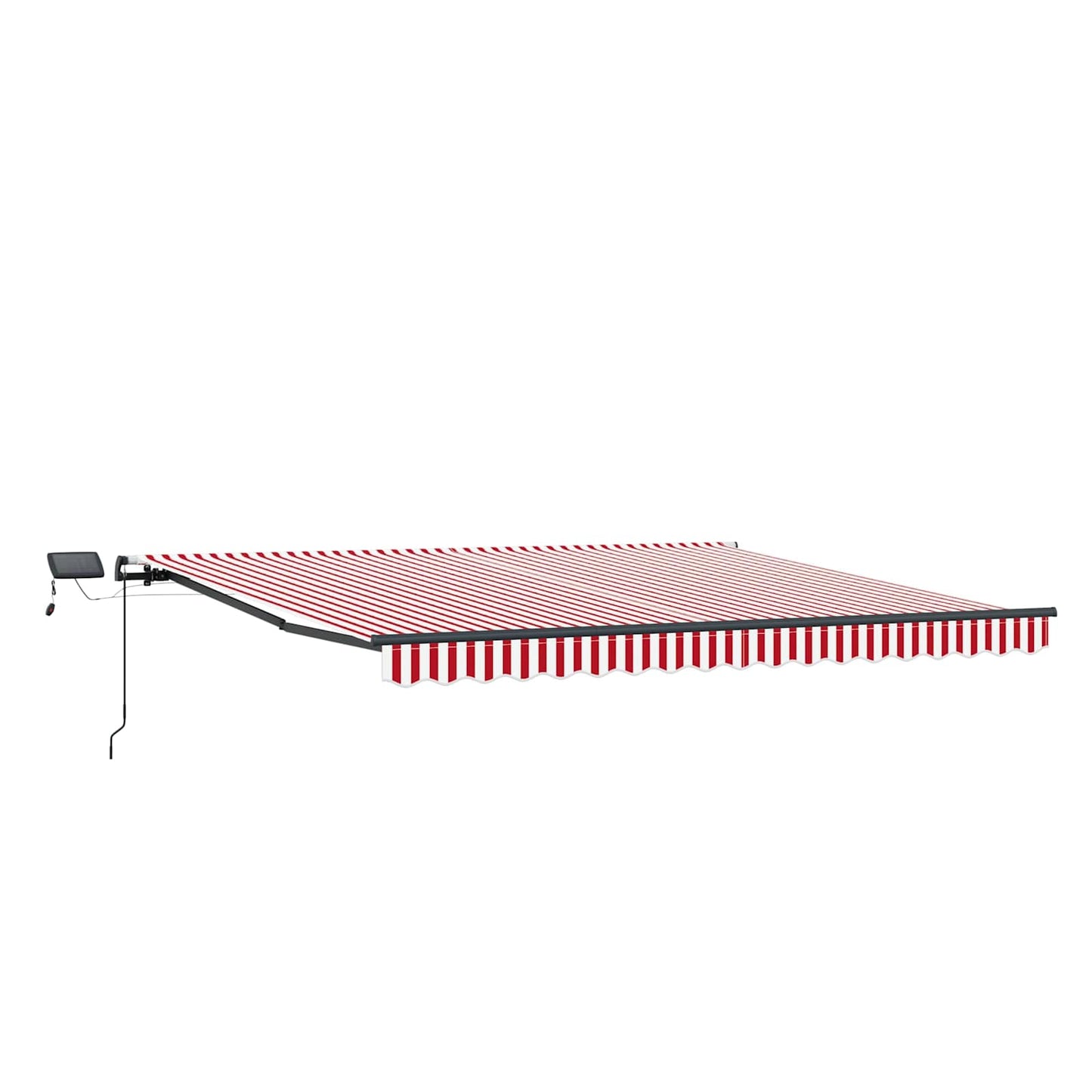 Udtrækkelig markise Rød og Hvid 450 × 350 cm Stof og aluminium