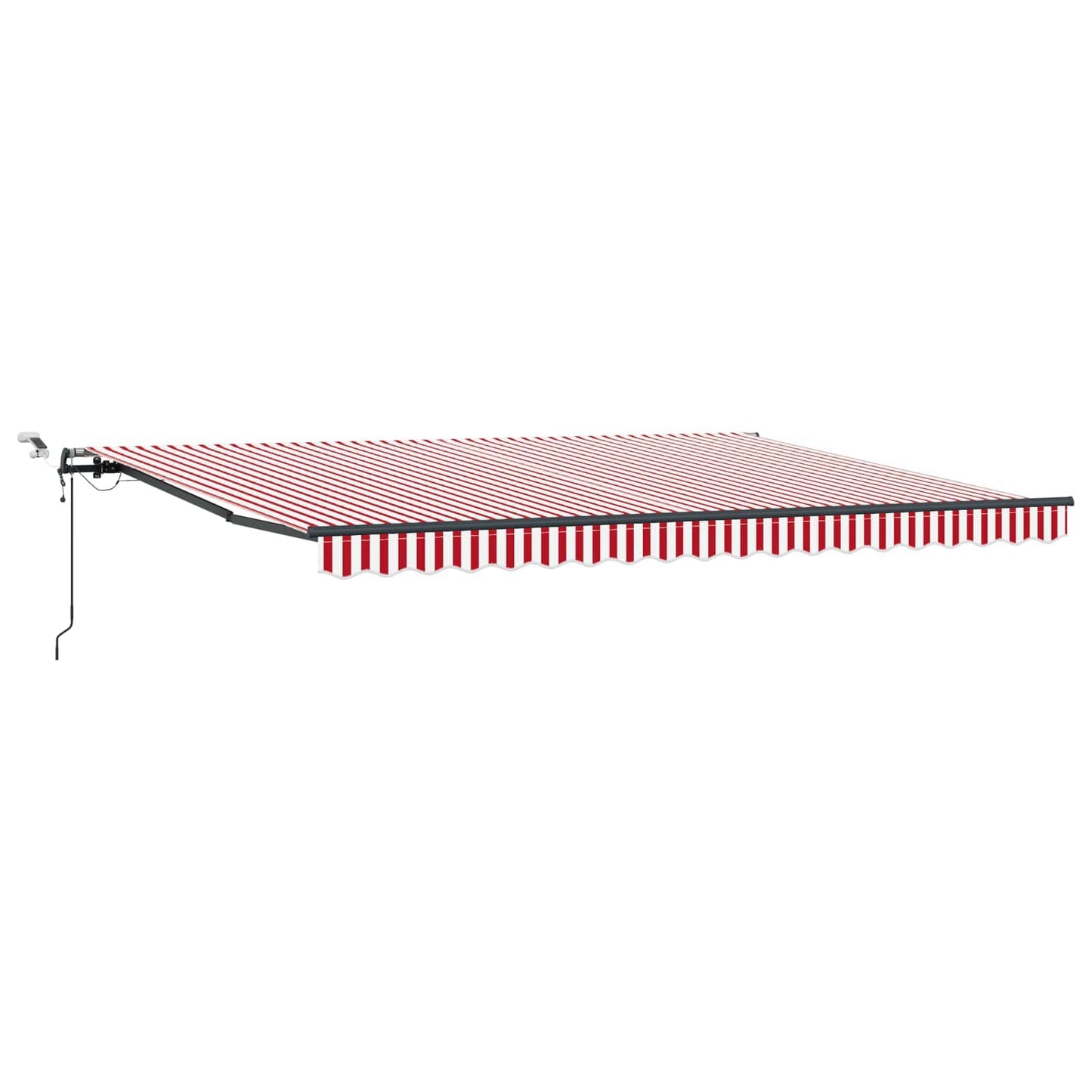 Udtrækkelig markise Rød og Hvid 450 × 350 cm Polyester