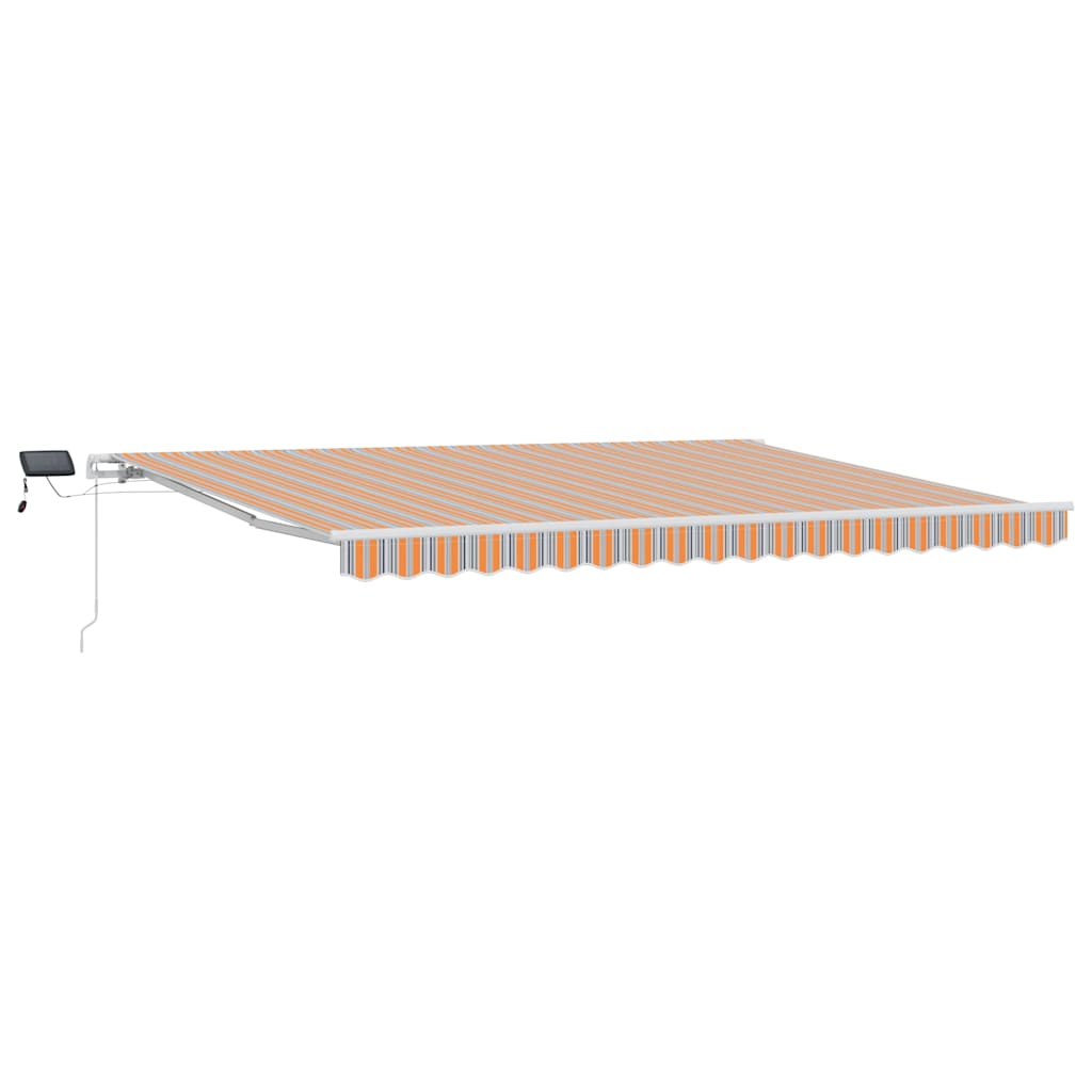 Udtrækkelig markise Flerfarvet 450 × 350 cm Stof og aluminium