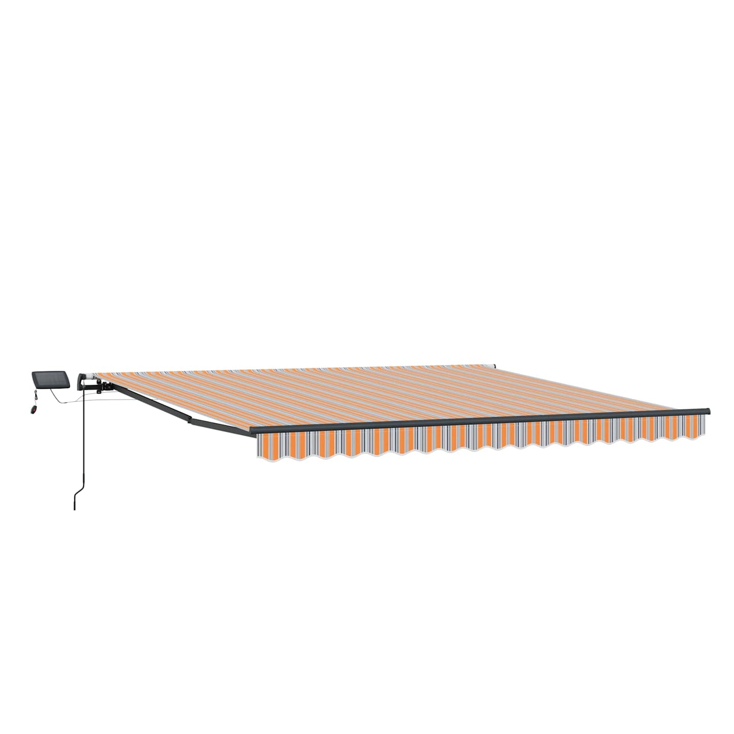 Udtrækkelig markise Flerfarvet 450 × 350 cm Stof og aluminium