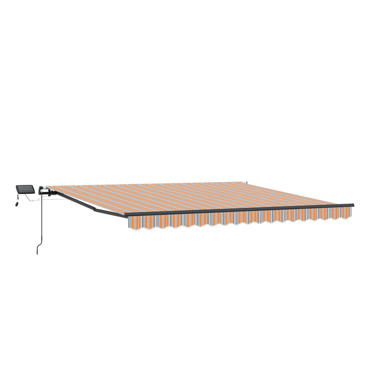 Udtrækkelig markise Flerfarvet 450 × 350 cm Stof og aluminium