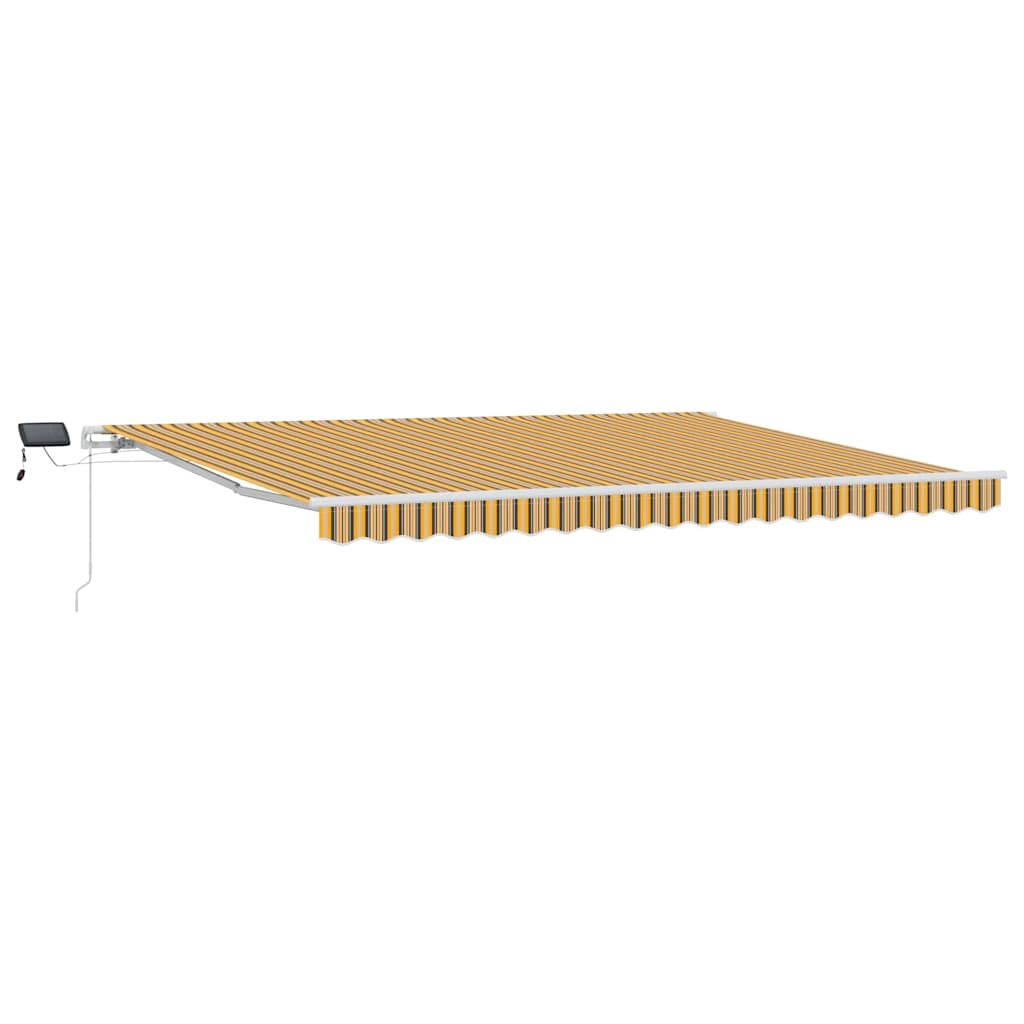 Udtrækkelig markise Flerfarvet 450 × 350 cm Stof og aluminium