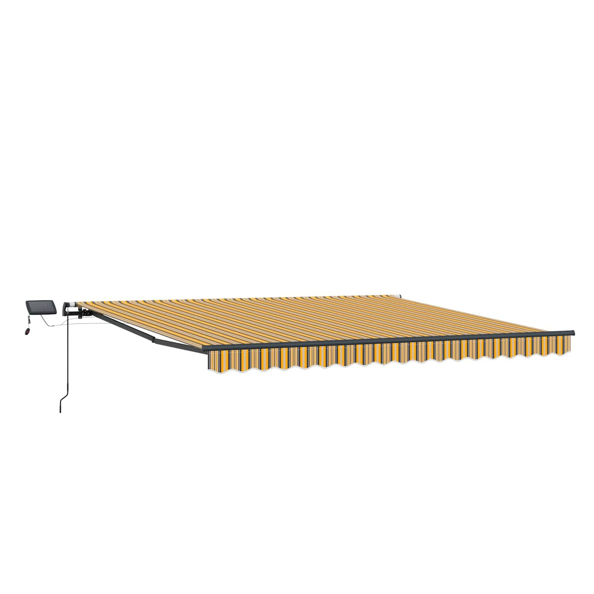 Udtrækkelig markise Flerfarvet 450 × 350 cm Stof og aluminium
