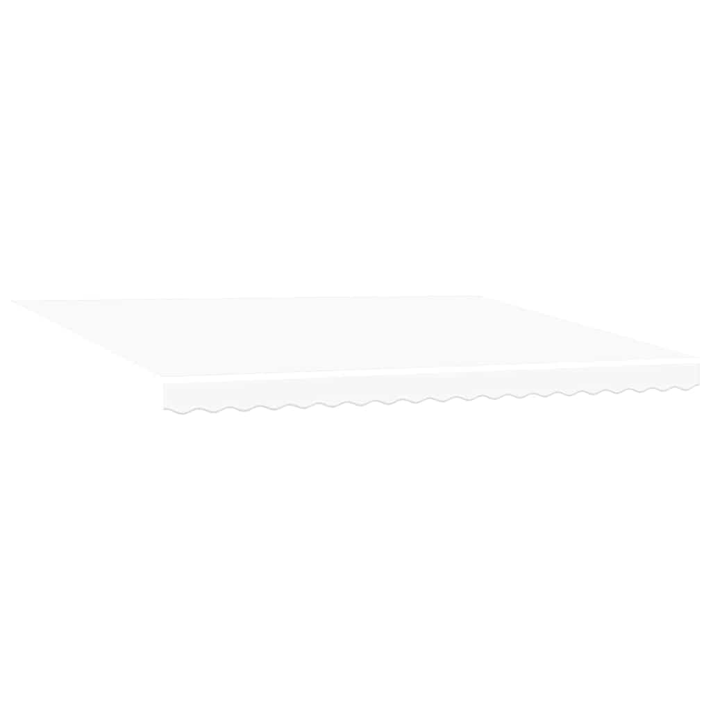 Udtrækkelig markise Hvid 450 × 350 cm Stof og aluminium