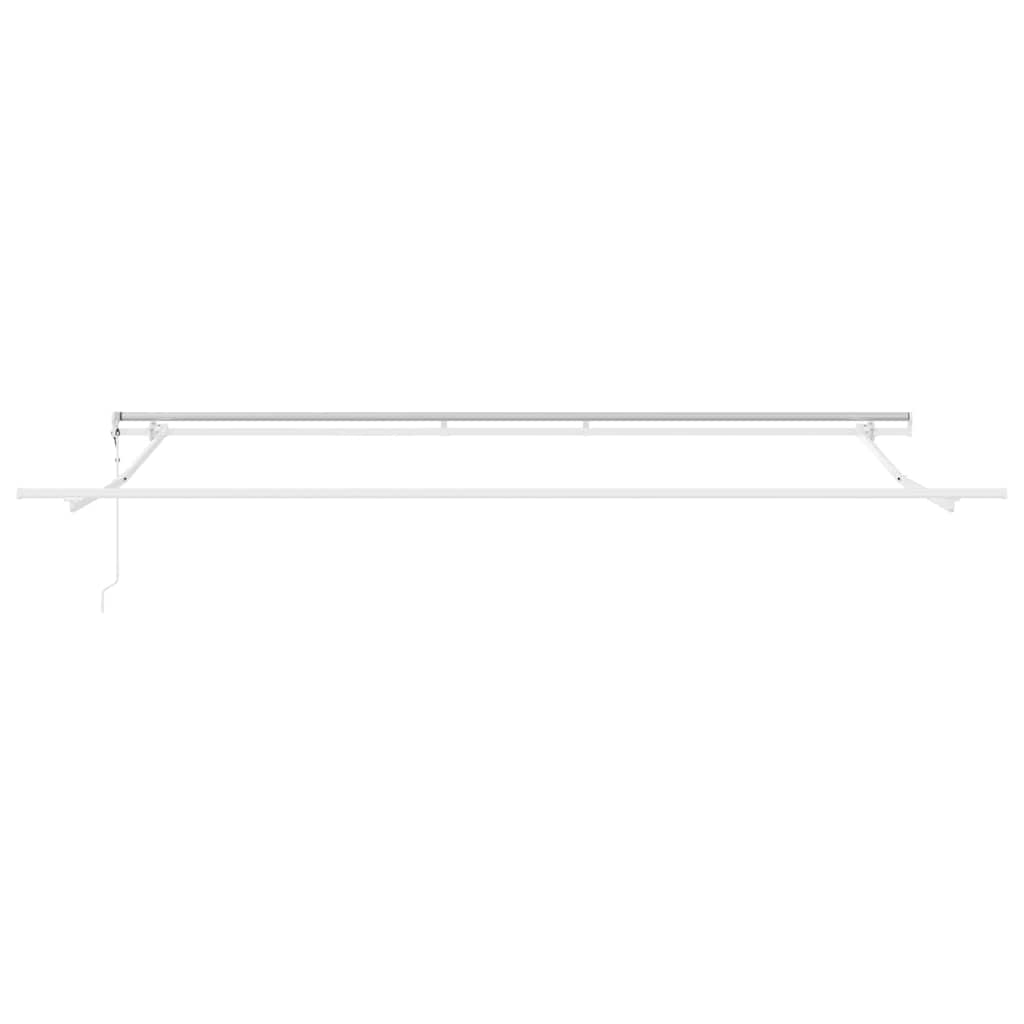 Udtrækkelig markise Hvid 450 × 350 cm Stof og aluminium