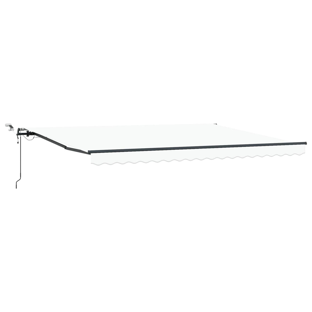 Udtrækkelig markise Hvid 450 × 350 cm Polyester