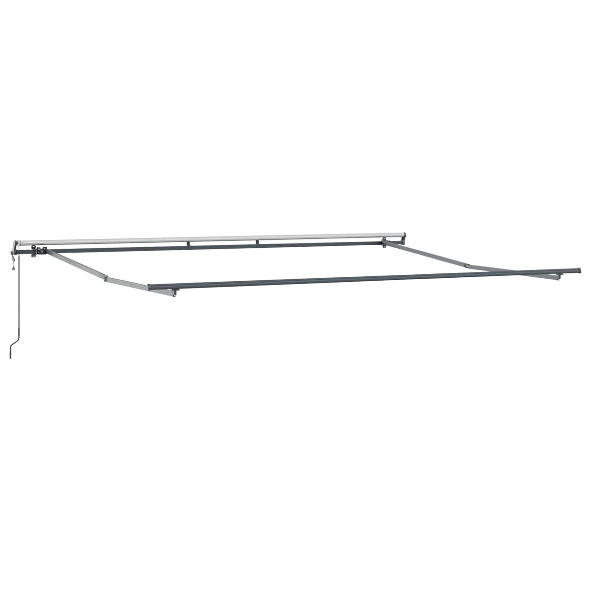 Udtrækkelig markise Grøn og Hvid 450 × 350 cm Stof og aluminium
