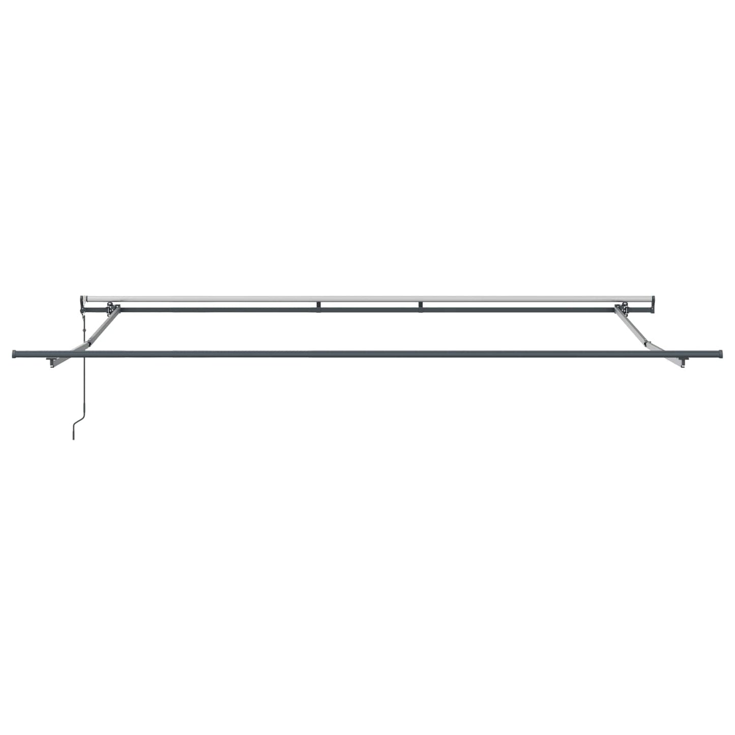Udtrækkelig markise Grøn og Hvid 450 × 350 cm Stof og aluminium