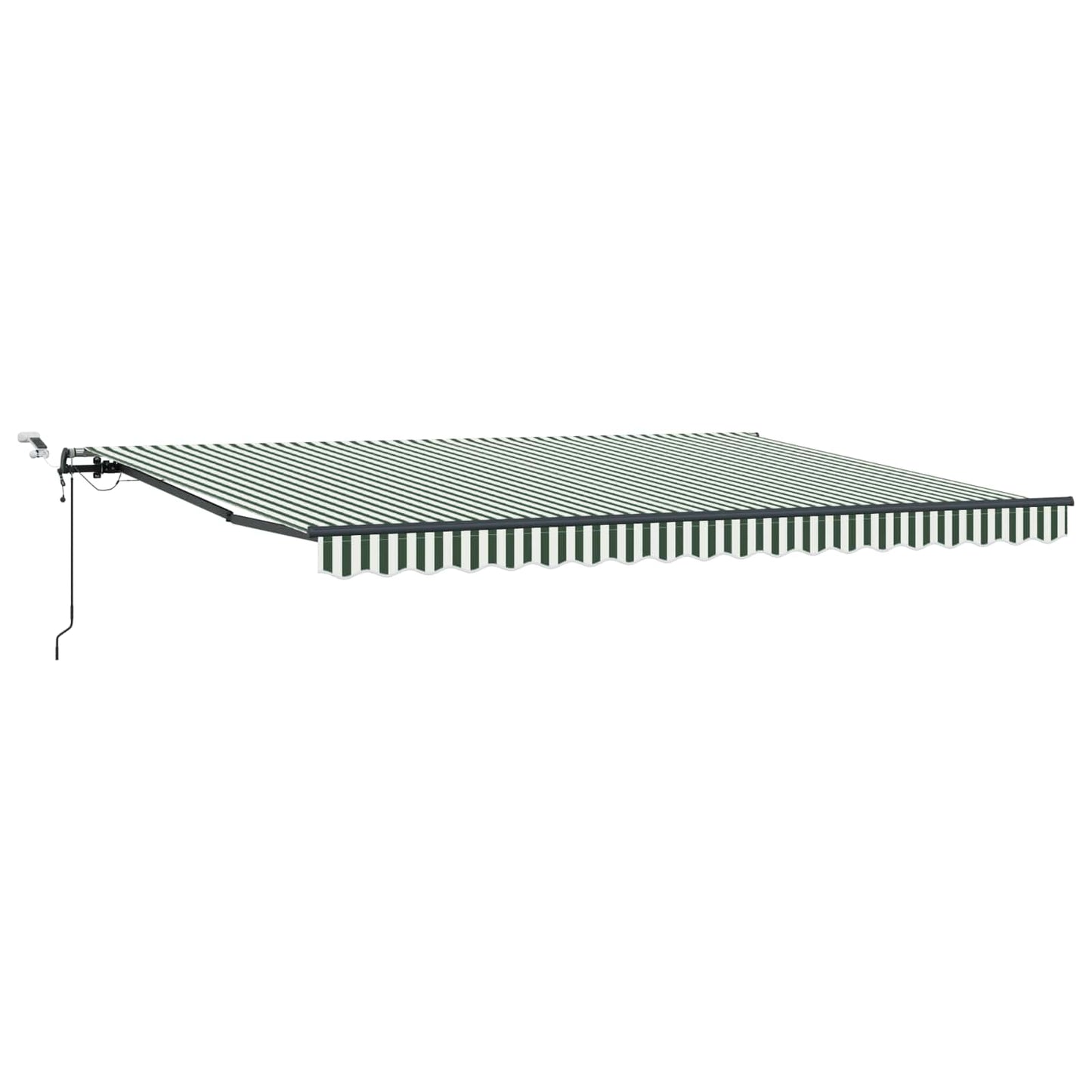 Udtrækkelig markise Grøn og Hvid 450 × 350 cm Polyester