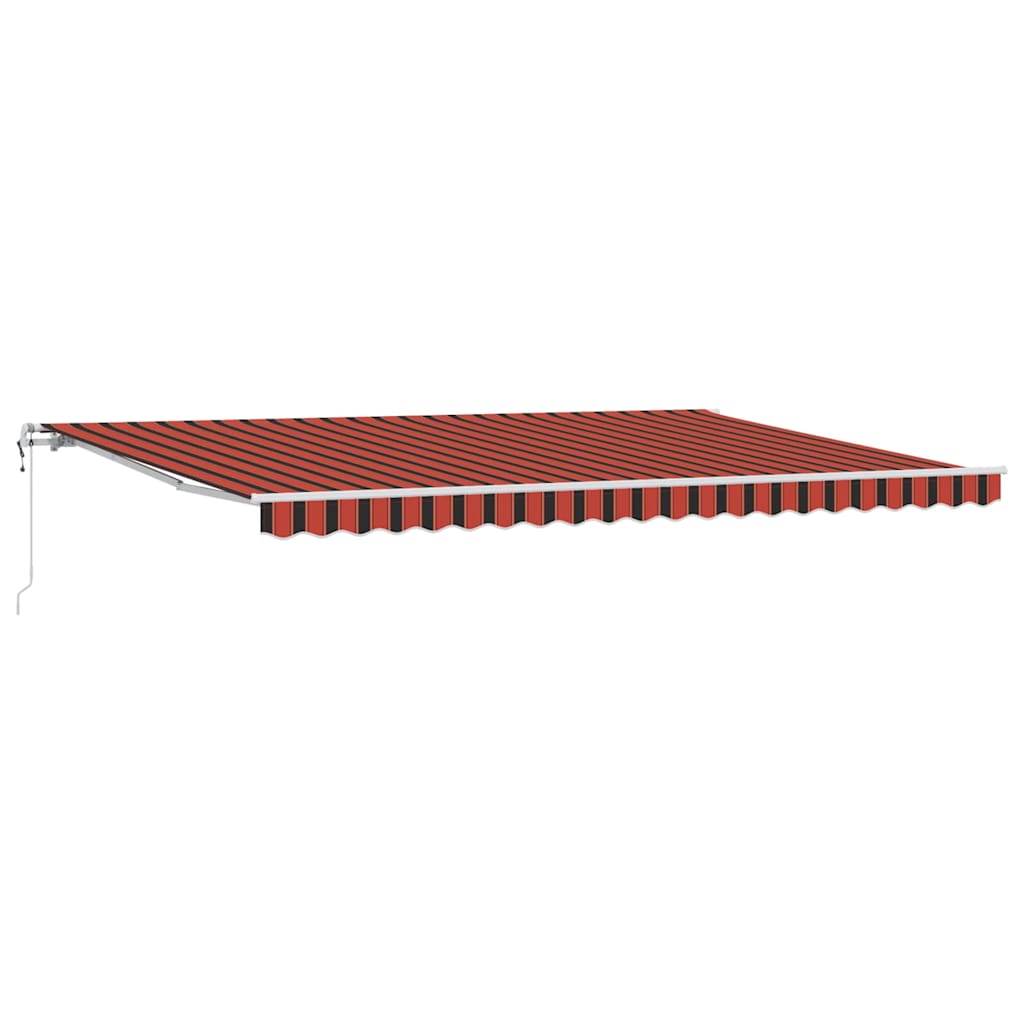 Udtrækkelig markise orange og brun 500 × 300 cm