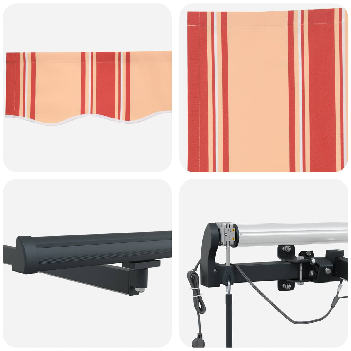 Udtrækkelig markise Gul og orange 500 × 300 cm Polyester