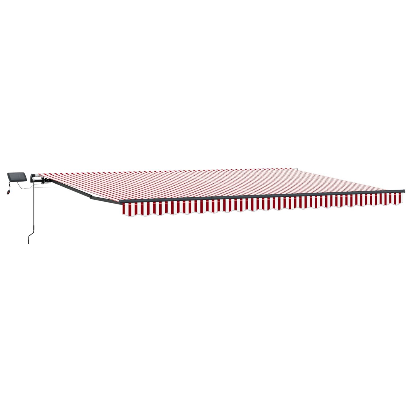 Udtrækkelig markise Rød og Hvid 500 × 300 cm Stof og aluminium