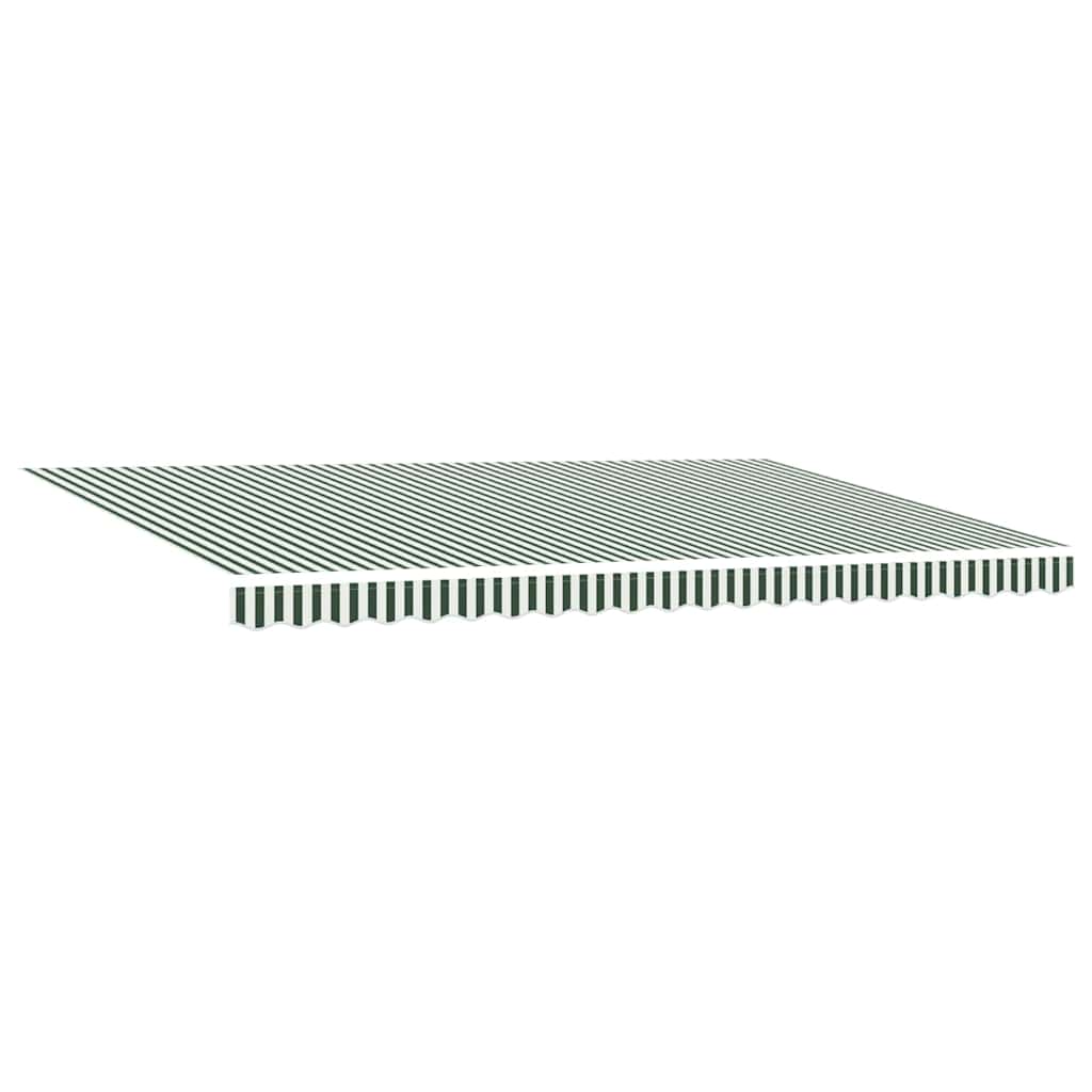 Udtrækkelig markise Grøn og Hvid 500 × 300 cm