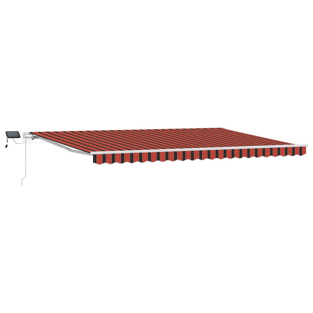 Udtrækkelig markise orange og brun 500 × 350 cm