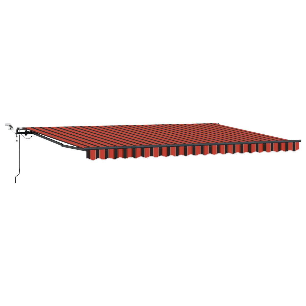 Udtrækkelig markise orange og brun 500 × 350 cm Polyester