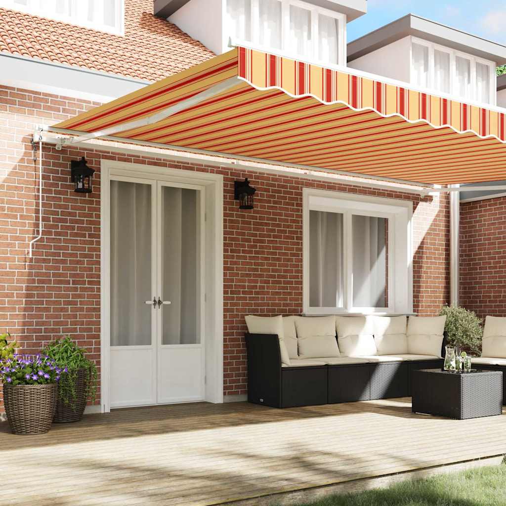 Udtrækkelig markise Gul og orange 500 × 350 cm
