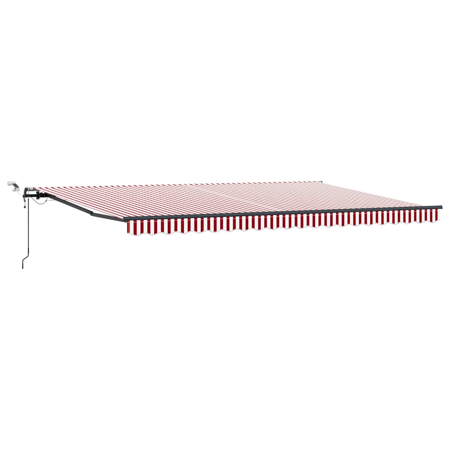 Udtrækkelig markise Rød og Hvid 500 × 350 cm Polyester