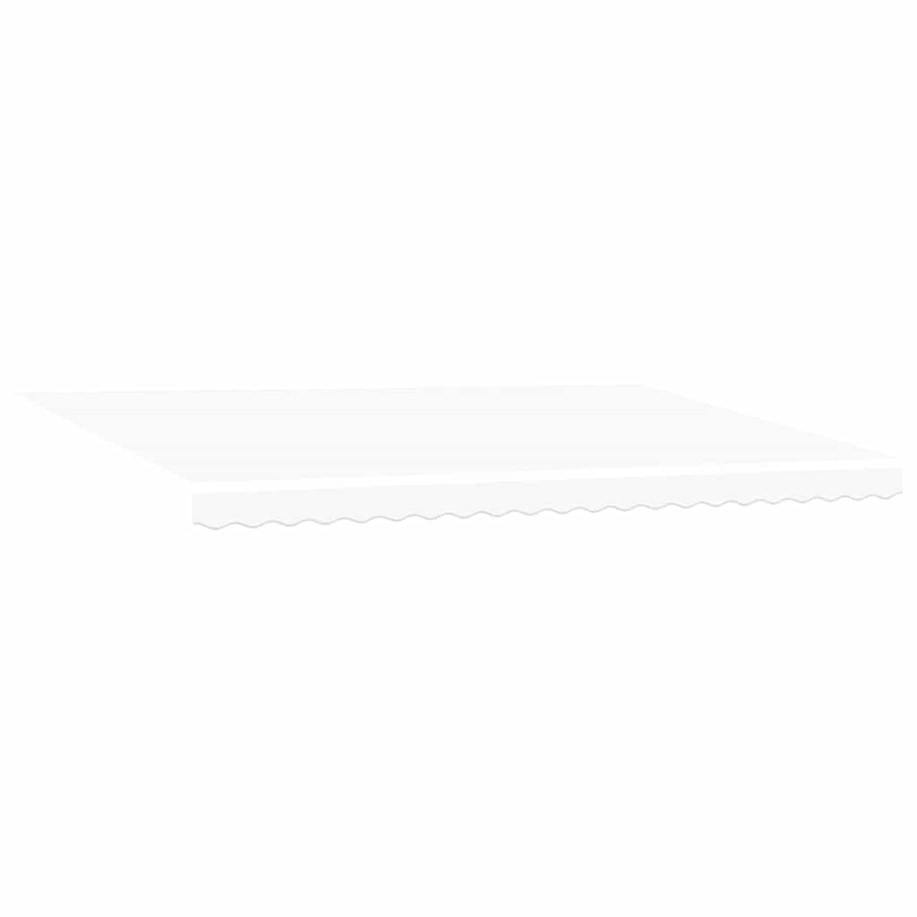 Udtrækkelig markise Hvid 500 × 350 cm Stof og aluminium