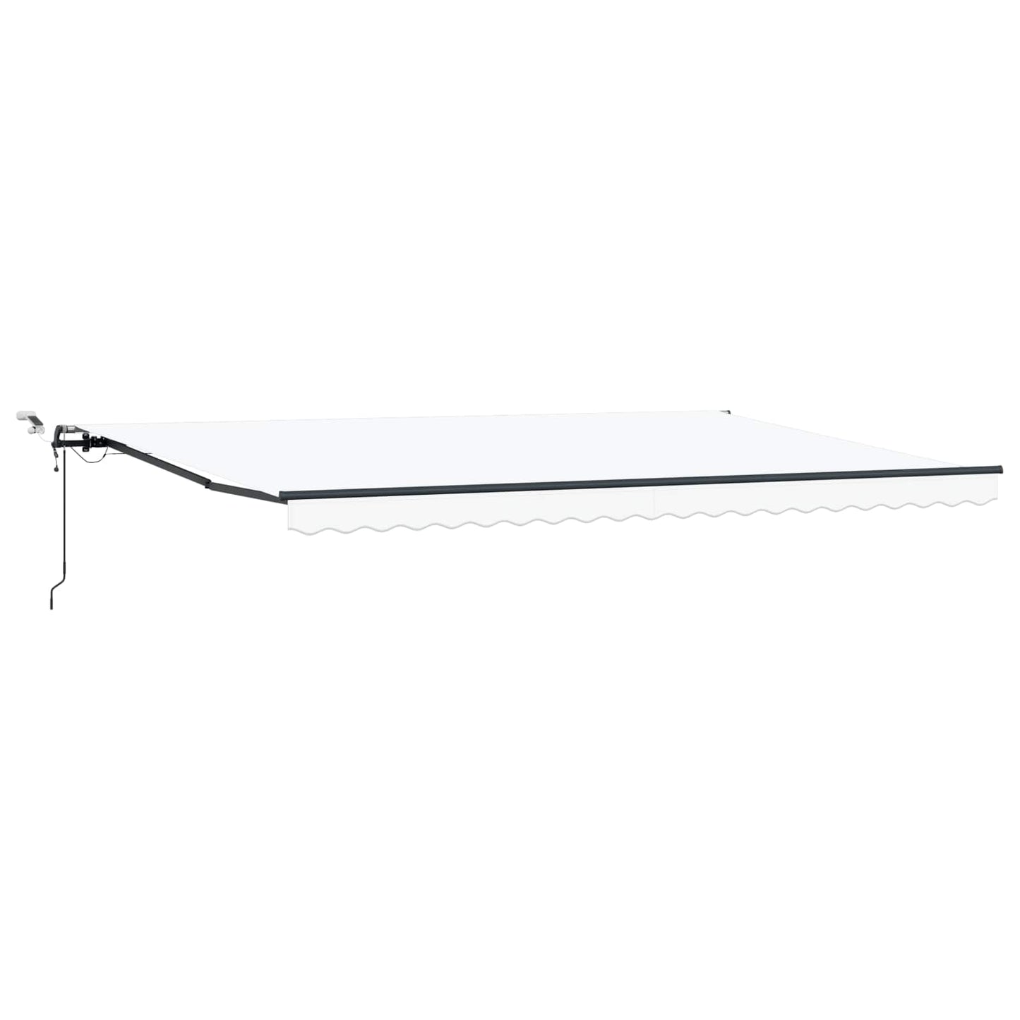Udtrækkelig markise Hvid 500 × 350 cm Polyester