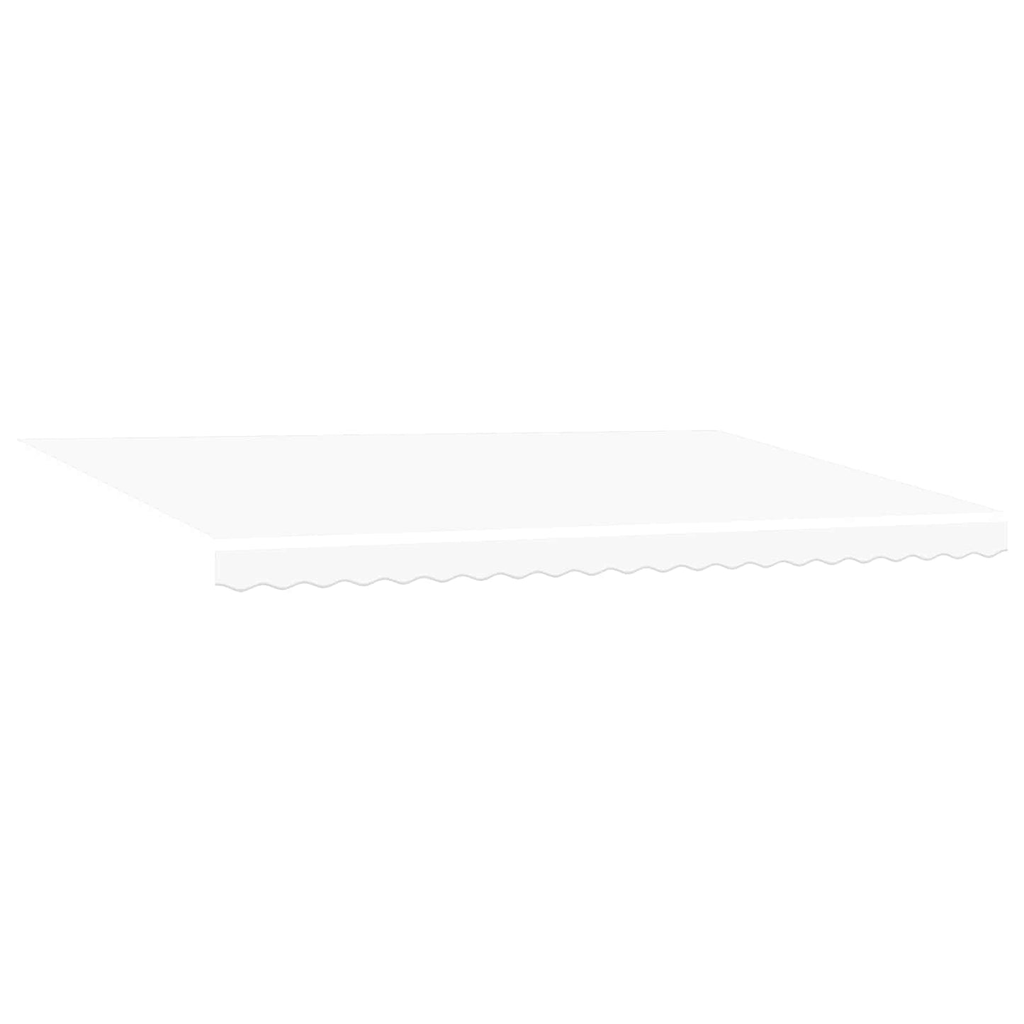 Udtrækkelig markise Hvid 500 × 350 cm Polyester