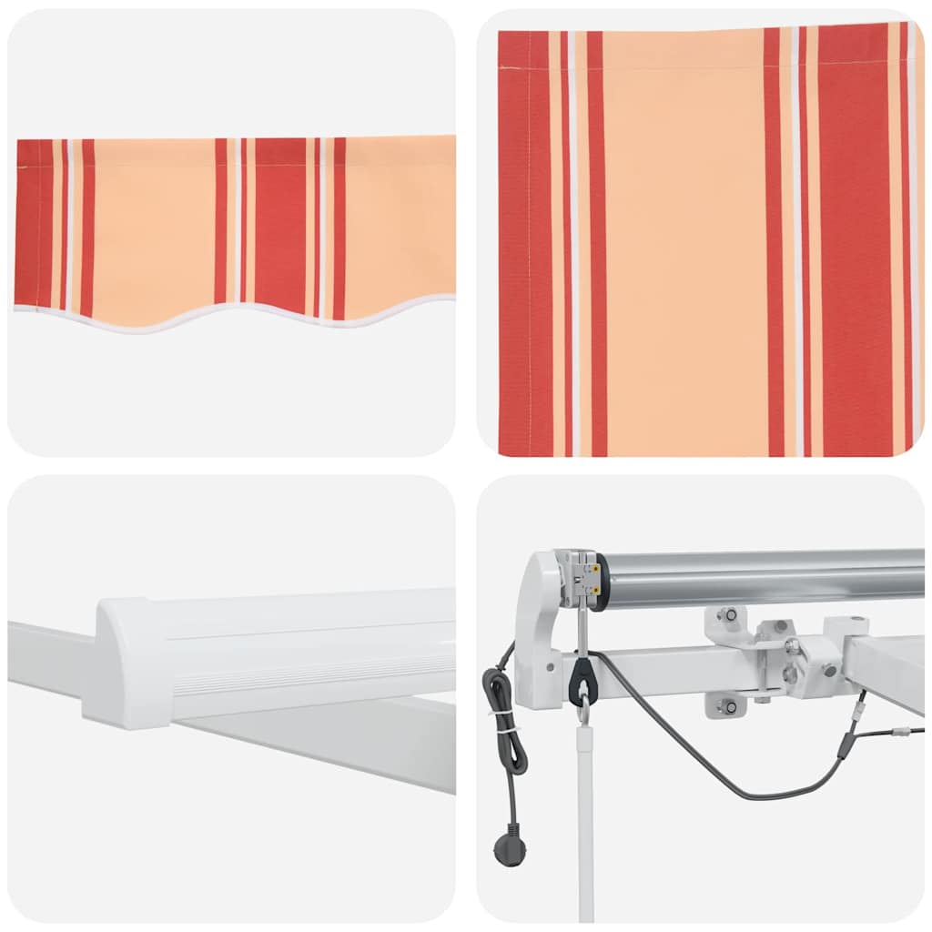 Udtrækkelig markise Gul og orange 600 × 300 cm Polyester