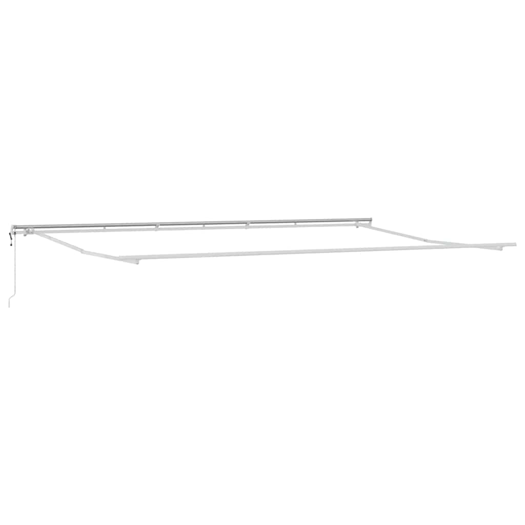 Udtrækkelig markise Rød og Hvid 600 × 300 cm Stof og aluminium