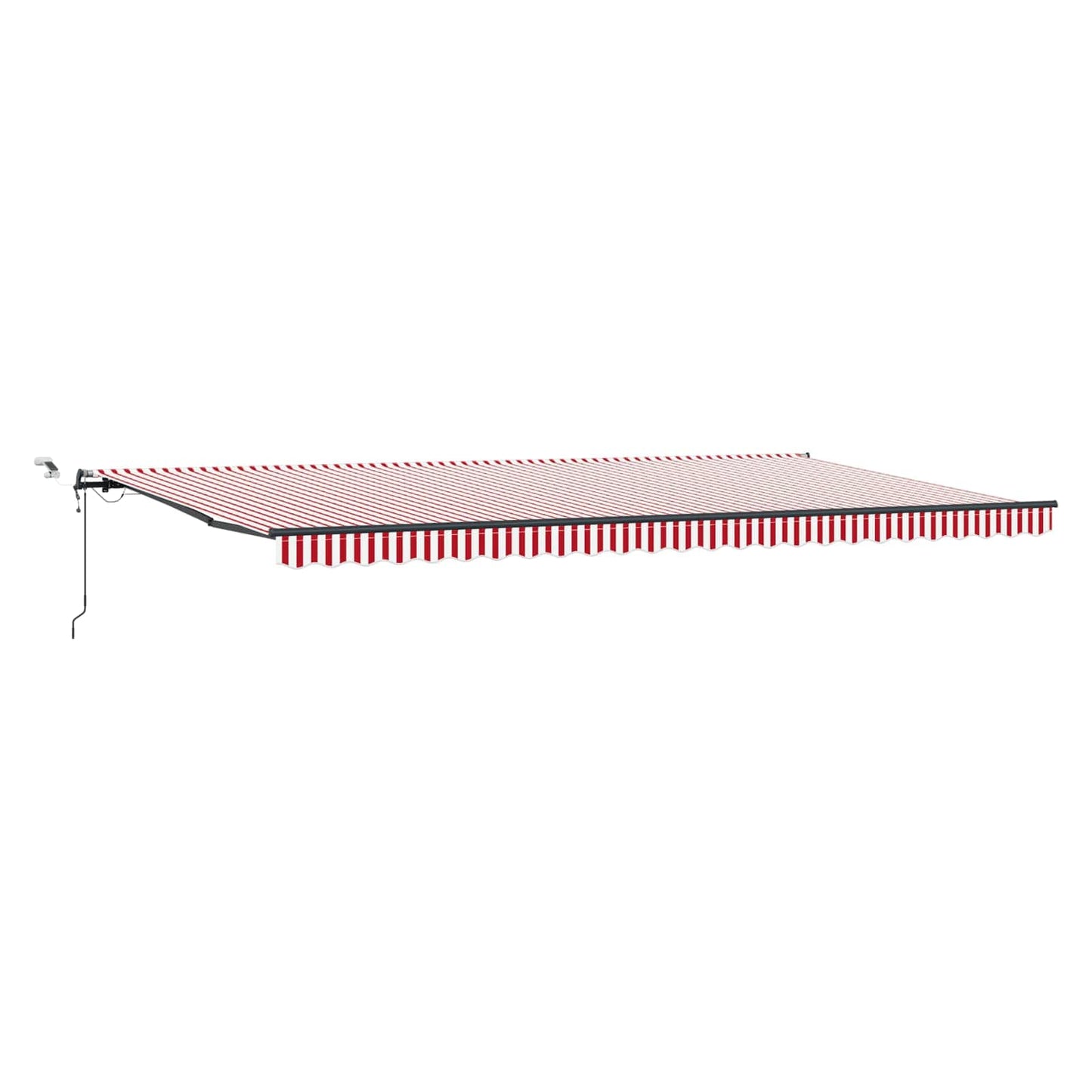 Udtrækkelig markise Rød og Hvid 600 × 300 cm Polyester