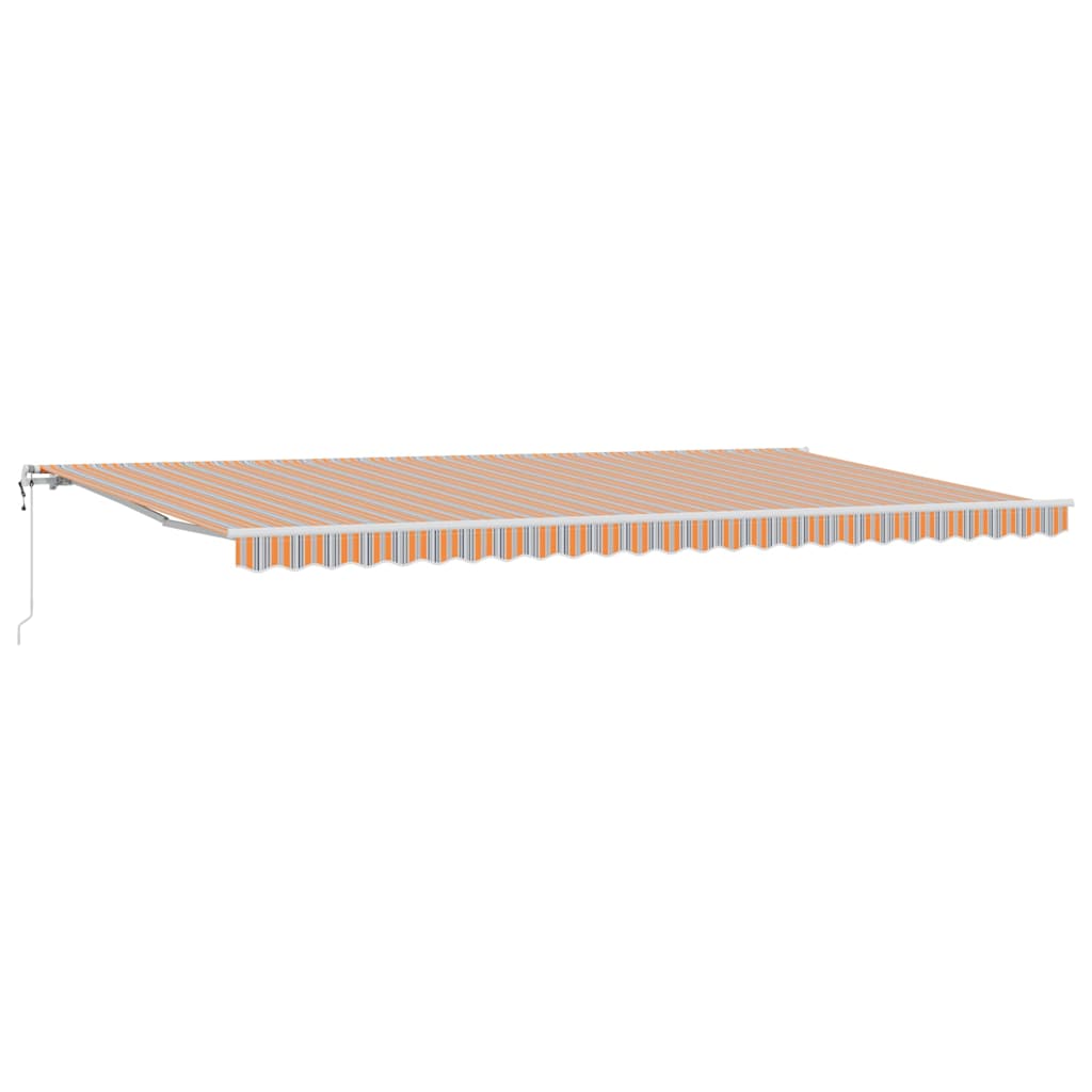 Udtrækkelig markise Flerfarvet 600 × 300 cm Stof og aluminium