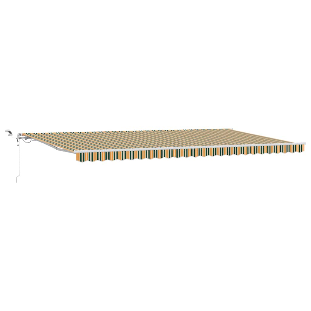 Udtrækkelig markise Grøn og Gul 600 × 300 cm Polyester