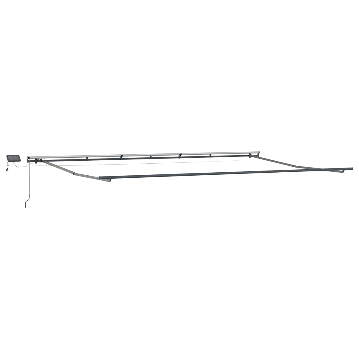 Udtrækkelig markise Grøn og gul 600 × 300 cm Stof og aluminium